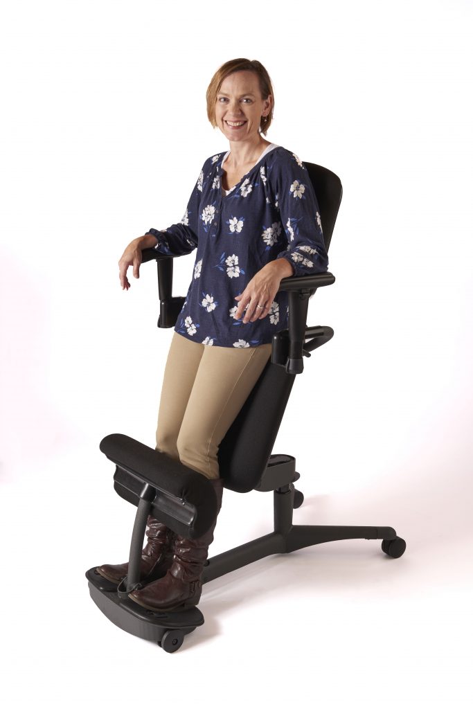 The sit/stand chair, called the Stance, is our most popular ergonomic office solution for government agencies