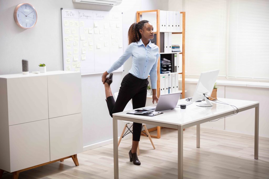 Standing Desk Stretches = HealthPostures desktop converter